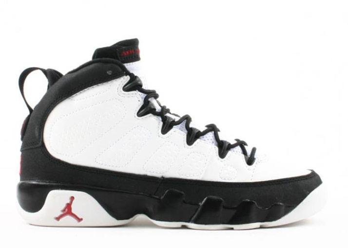 Air Jordan 9 Retro Gs Blanco/negro/rojo Verdadero