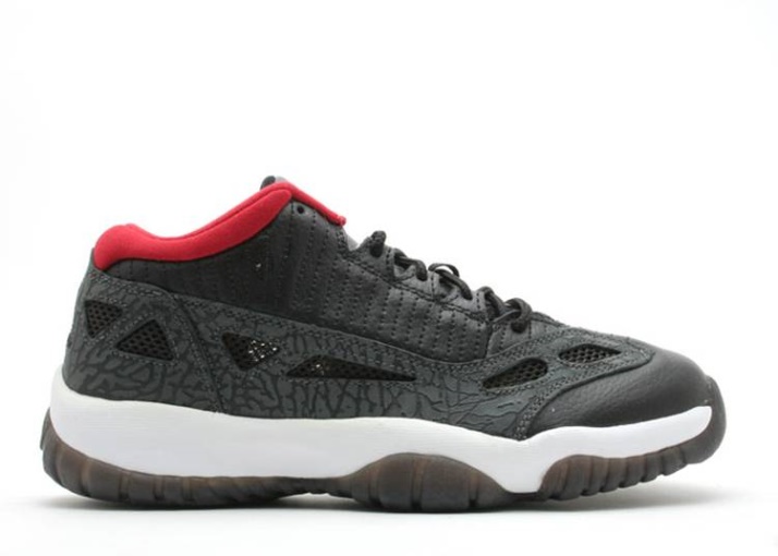 Air Jordan 11 Retro Low Gs Negro/rojo/carbón Oscuro