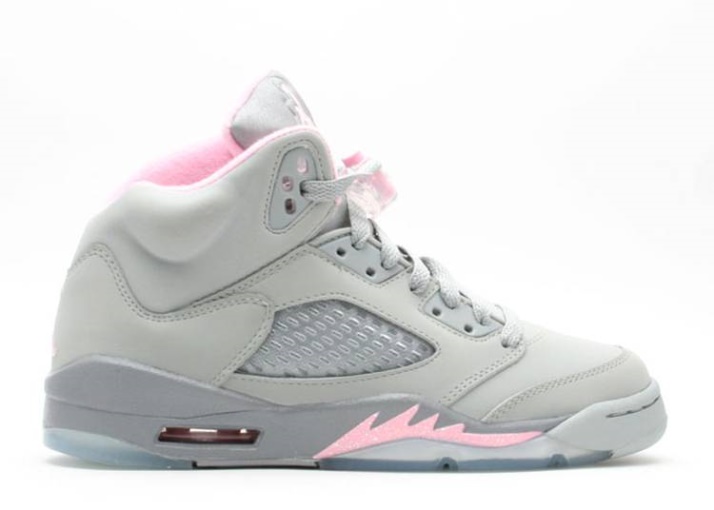 Air Jordan 5 Retro Gs Plata/rosa Tímido/sigilo