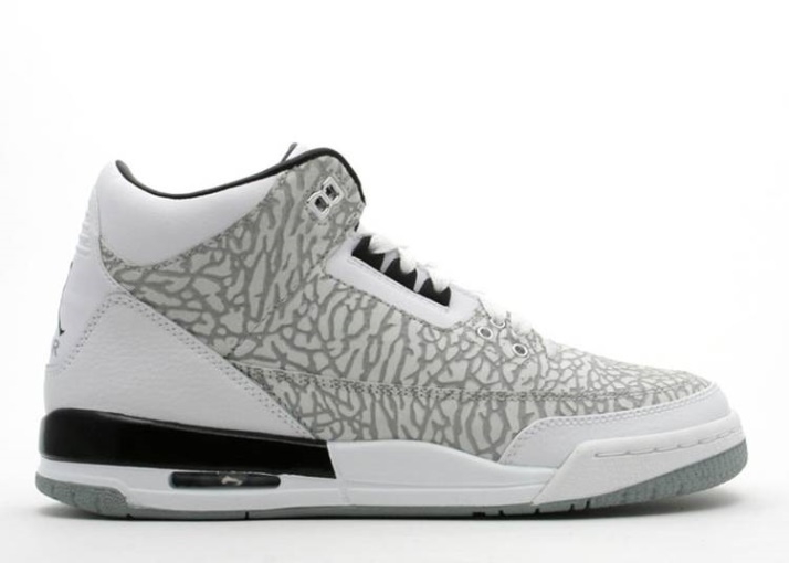 Air Jordan 3 Retro Gs - Flip Blanco/cromo/rojo/negro