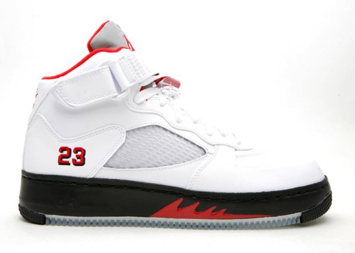 Air Jordan Fusion 5 Blanco/varsity Rojo/negro