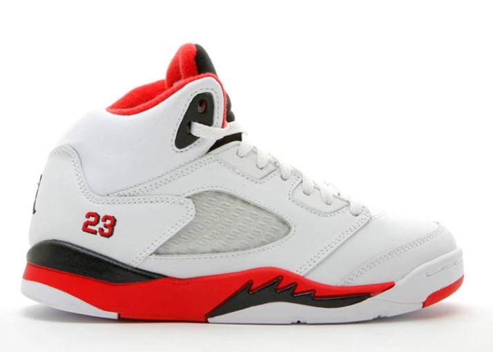 Air Jordan 5 Retro Ps Blanco/fuego/rojo/negro