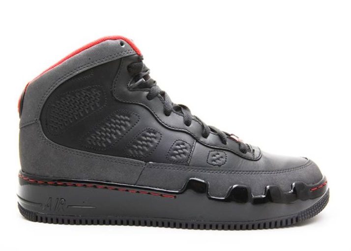 Air Jordan Fusion 9 Negro/rojo/carbón Oscuro