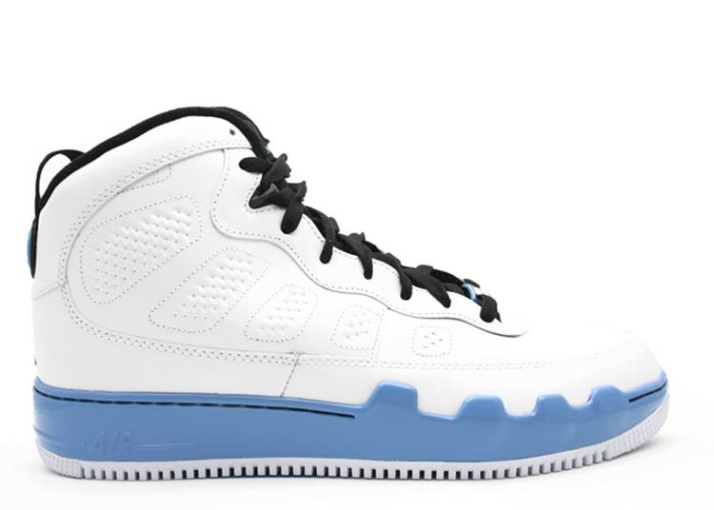 Air Jordan Fusion 9 Blanco/negro Universidad Azul