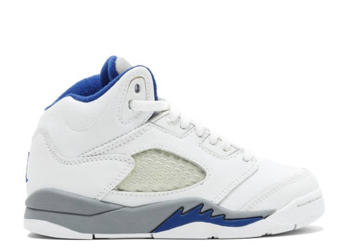 Air Jordan 5 Retro Ps Blanco/deporte Royal/stealth