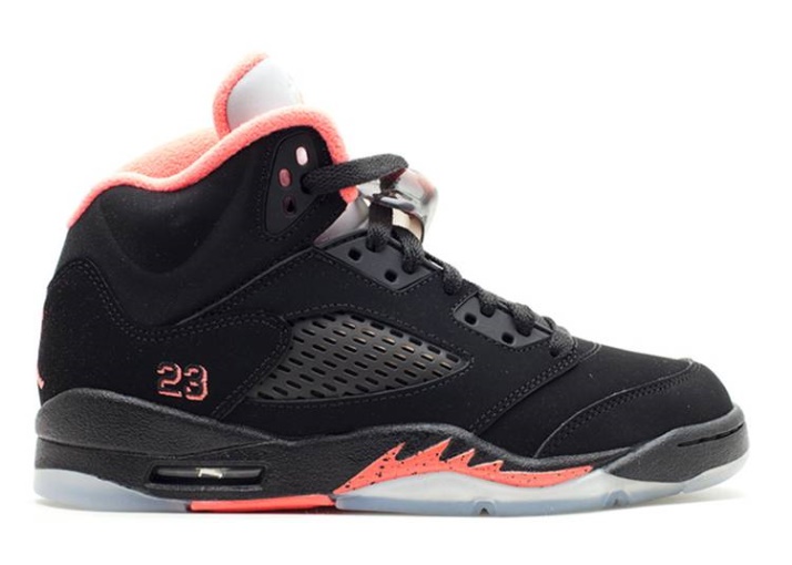 Air Jordan 5 Retro Gs Negro/alarmante