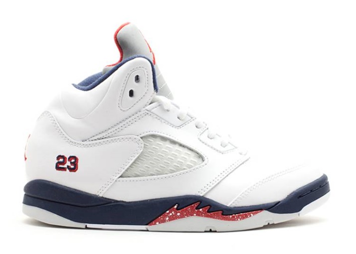Air Jordan 5 Retro Ps Blanco/varsity Rojo/midnacy