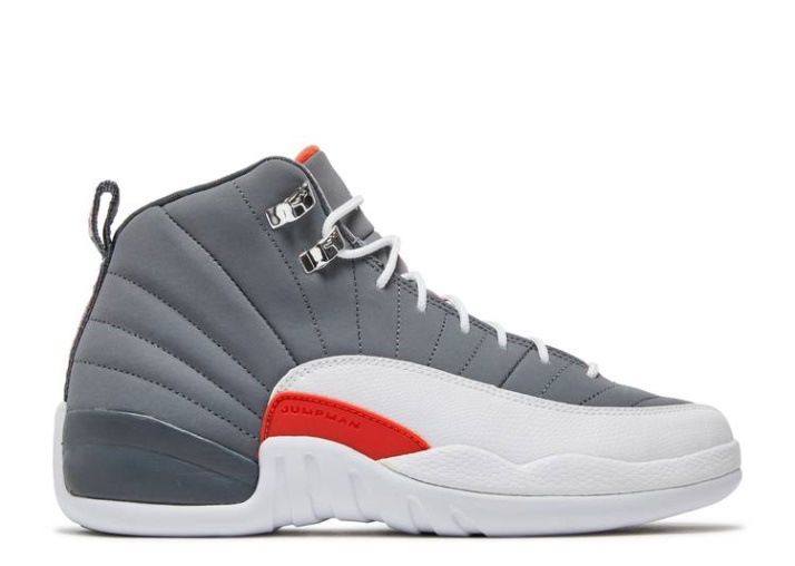 Air Jordan 12 Retro Gs - Gris Frío