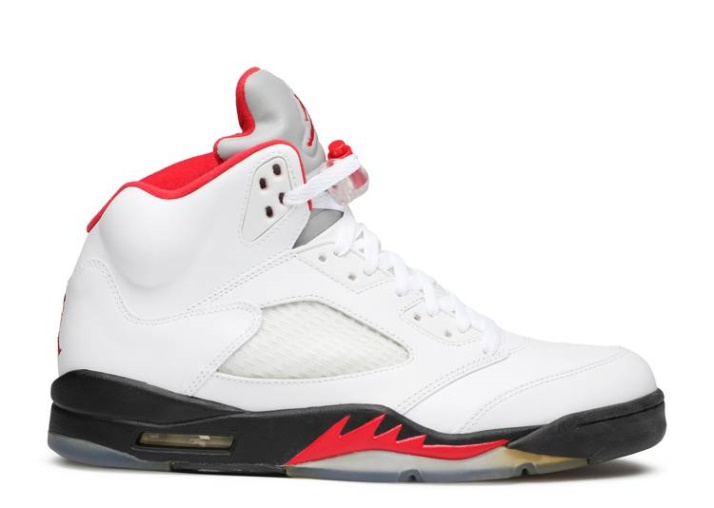 Air Jordan 5 Retro 2013 Blanco/negro/fuego Rojo