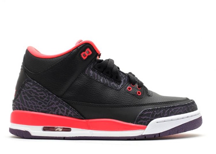 Air Jordan 3 Retro Gs - Carmesí