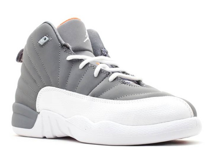 Air Jordan 12 Retro Ps - Cool Gris Naranja