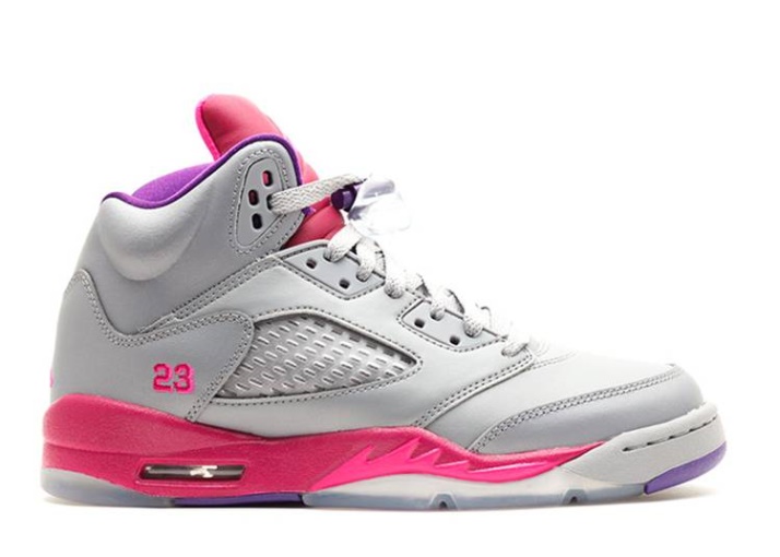 Air Jordan 5 Retro Gs - Cemento Gris Rosa