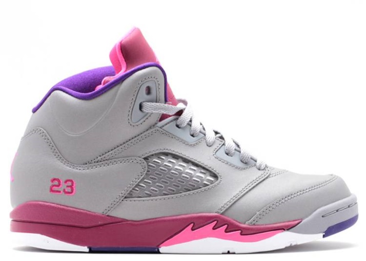 Jordan 5 Retro Ps Gery/rosa Felsh/berry Rojo