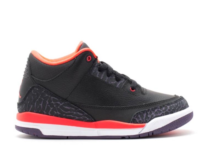 Air Jordan 3 Retro Ps - Negro Carmesí