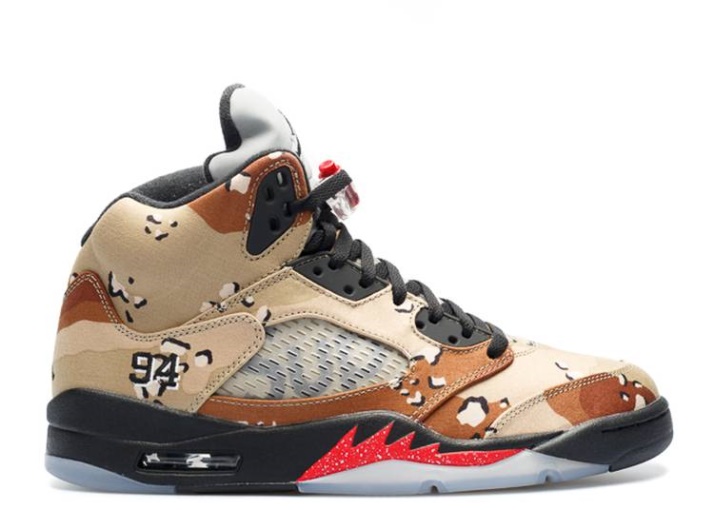 Supreme X Air Jordan 5 Retro - Camuflaje Del Desierto