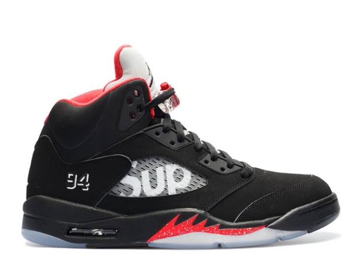 Supremo X Air Jordan 5 Retro - Negro