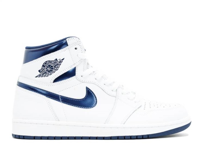 Air Jordan 1 Retro Alto Y - Azul Marino Metalizado