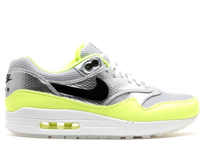 Nike Air Max 1 Fb Premium Qs - Mercurial Pack Plata Metalizada/negra/volt