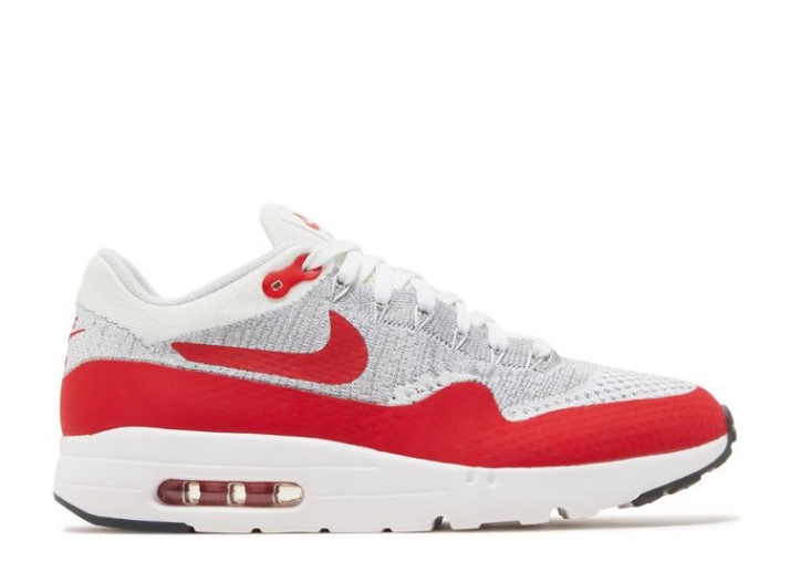 Nike Air Max 1 Ultra Flyknit - Blanco Universidad Rojo