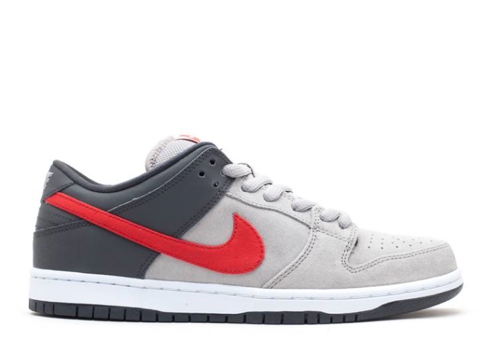 Nike Dunk Low Pro Sb Gris Medio/rojo/antracita