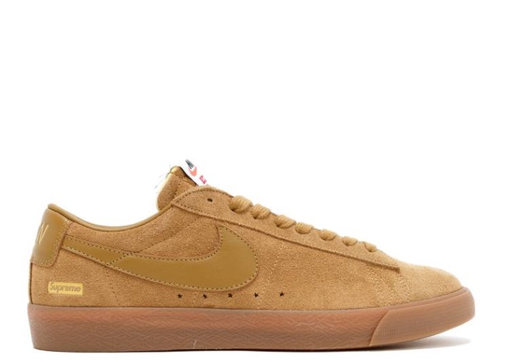 Nike Supreme X Sb Blazer Low Gt - Beige Dorado