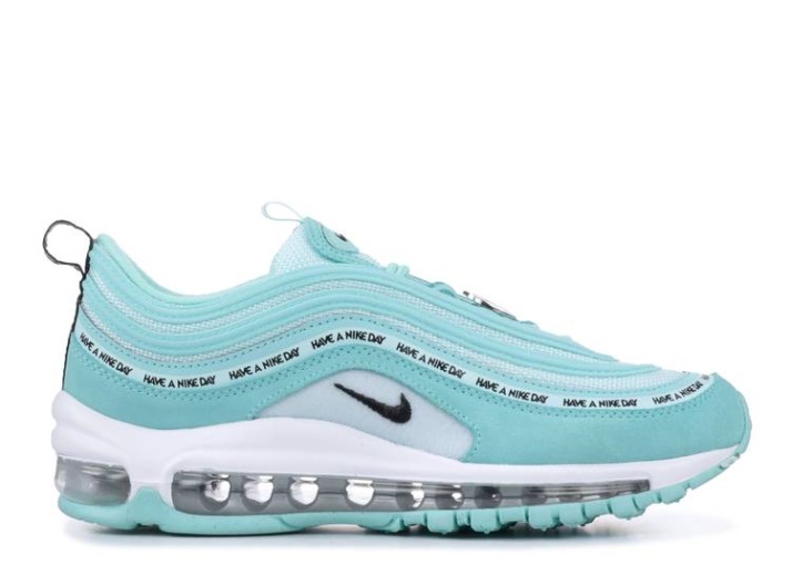 Nike Air Max 97 Gs - Nike Day Twist/black/teal Tint/white