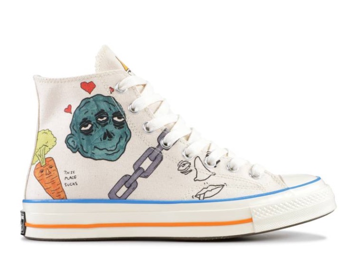 Converse Tyler The Creator X Foot Locker X Chuck 70 - Serie Artista Crema/multicolor