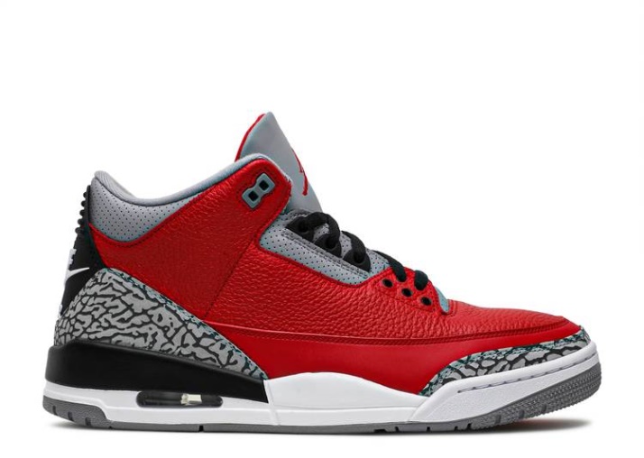 Air Jordan 3 Retro Se - Unite Fuego Rojo/cemento Gris/negro