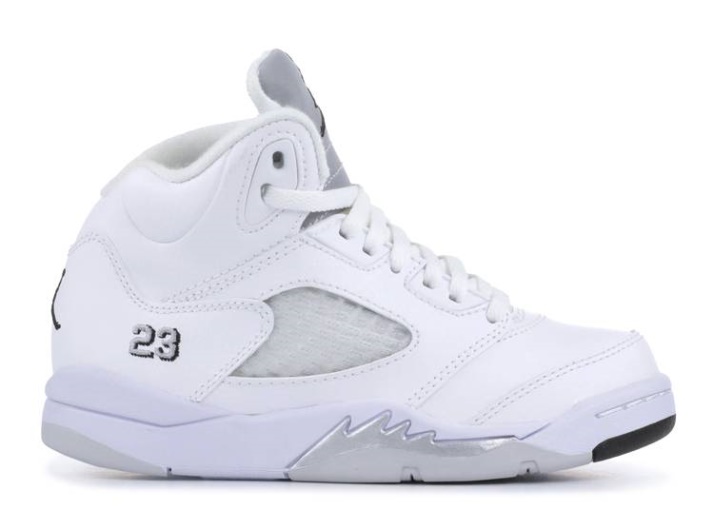 Air Jordan 5 Retro Ps - Blanco Metálico