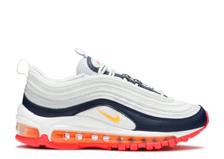 Nike Wmns Air Max 97 - Platino Azul Marino Naranja