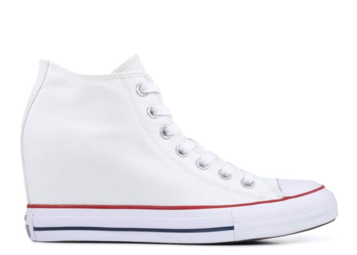 Converse Mujer Chuck Taylor Lux Cuña Mid - Blanco