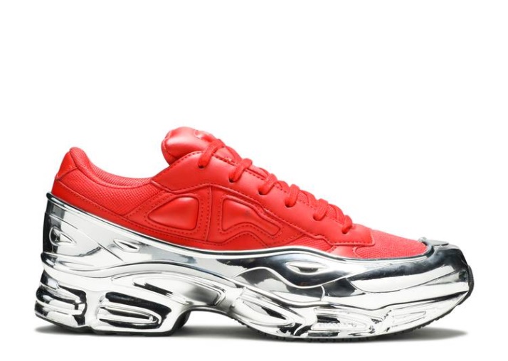 Adidas Raf Simons X Ozweego - Rojo Espejado/plata Metalizado