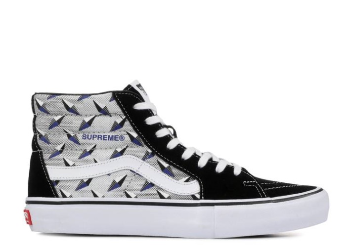 Vans Supreme X Sk8-hi Pro - Placa De Diamante Negro Gris