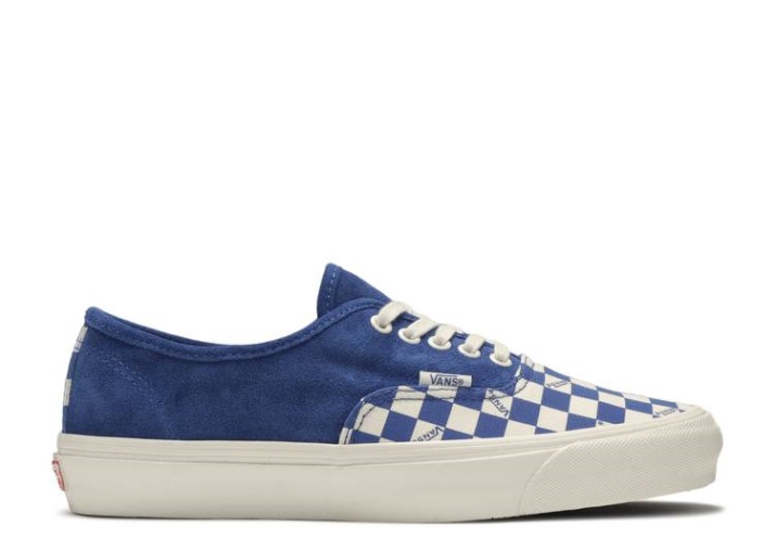 Vans Og Authentic Lx - Punta De Tablero De Ajedrez Azul Verdadero
