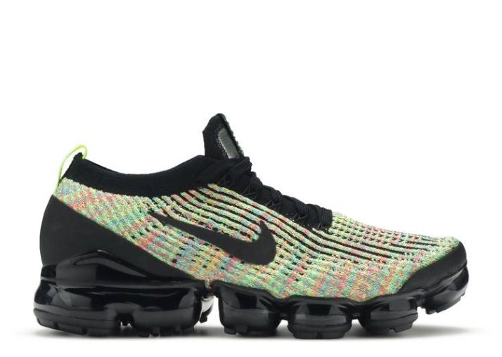 Nike Wmns Air Vapormax Flyknit 3 - Multicolor Negro/volt