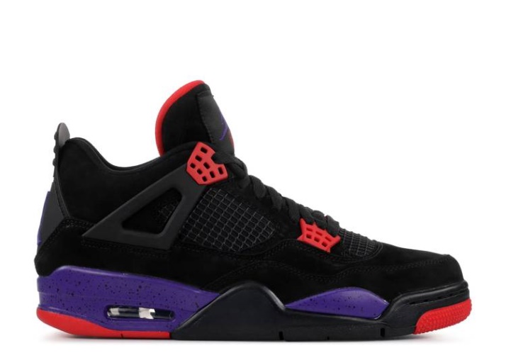 Air Jordan 4 Retro Nrg - Raptors Negro/rojo/court Púrpura