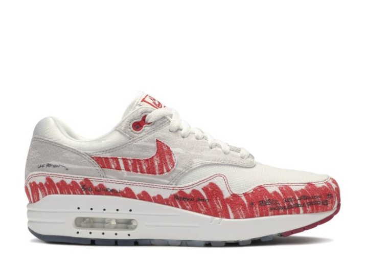 Nike Air Max 1 - Sketch To Shelf Blanco/rojo/neutral Gris/negro