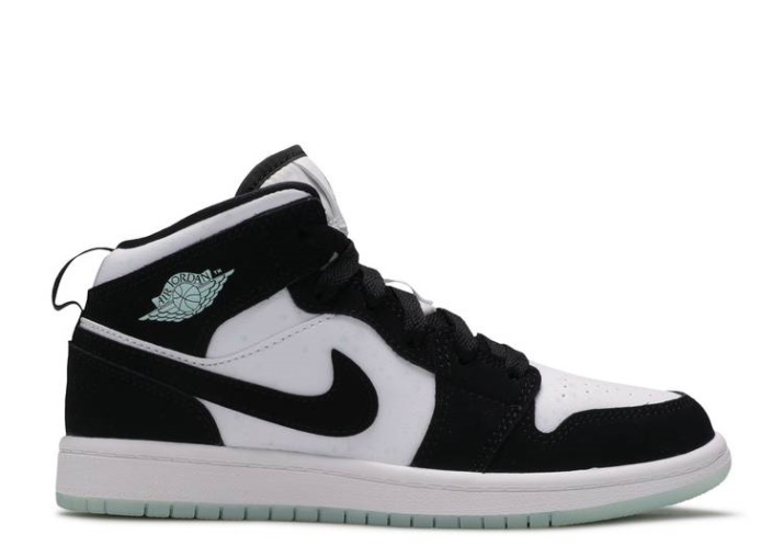 Air Jordan 1 Mid Se Ps - Panda Que Brilla En La Oscuridad
