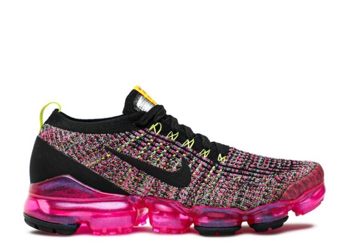Nike Wmns Air Vapormax Flyknit 3 - Negro Rosa Explosión