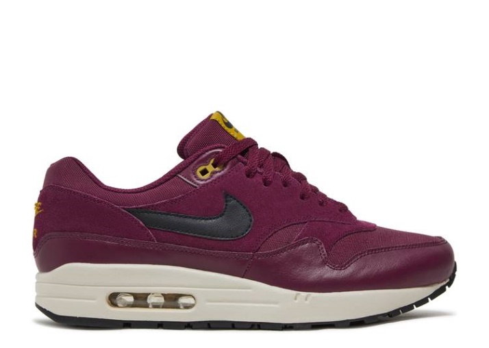 Nike Air Max 1 Premium Burdeos/musgo Del Desierto/negro