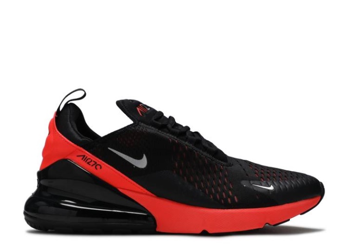 Nike Air Max 270 - Negro/plata/carmesí Brillante