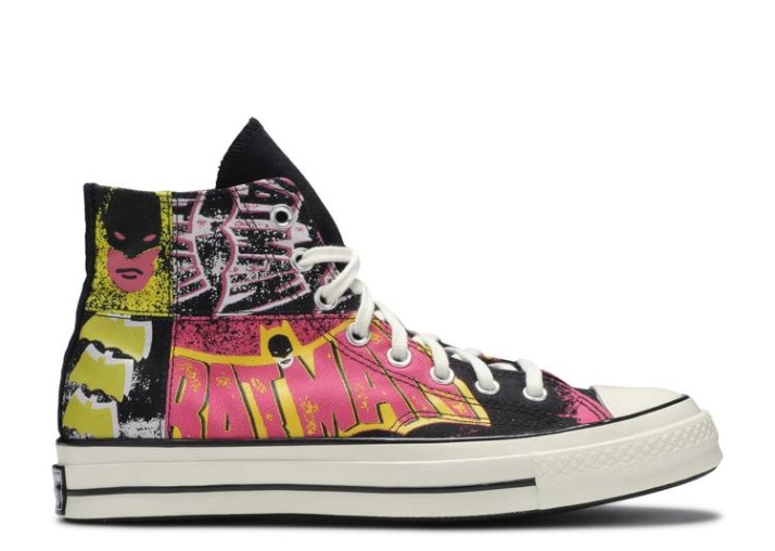Converse Batman X Chuck 70 Alto - 80 Aniversario Negro/rosa Intenso/egret