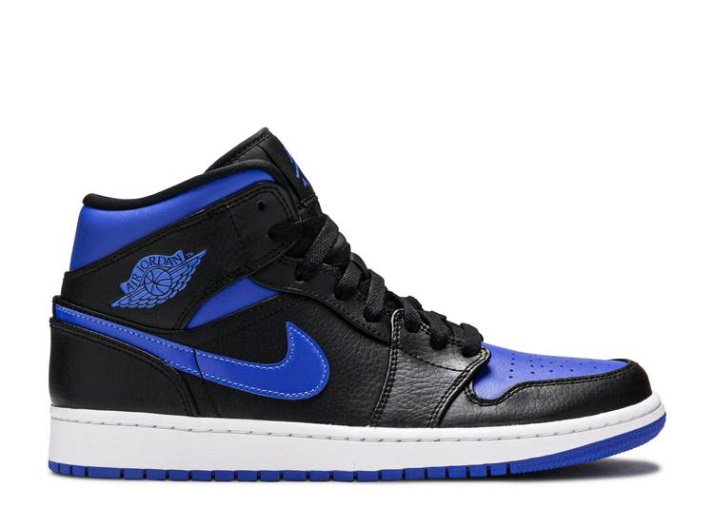 Air Jordan 1 Mid - Negro Hyper Royal