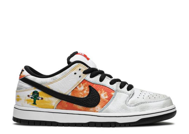 Nike Dunk Sb Low - Tie-dye Raygun Blanco/naranja Flash/blanco