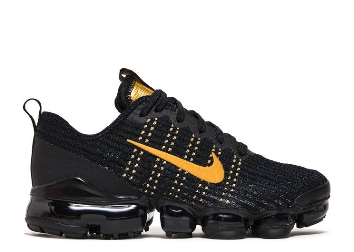 Nike Air Vapormax Flyknit 3 Gs - Negro Oro