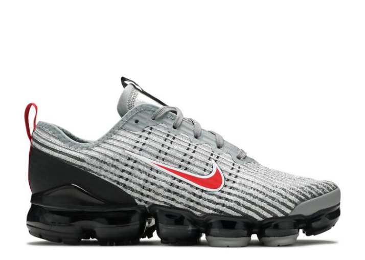 Nike Air Vapormax Flyknit 3 Gs - Partícula Gris Universidad Rojo
