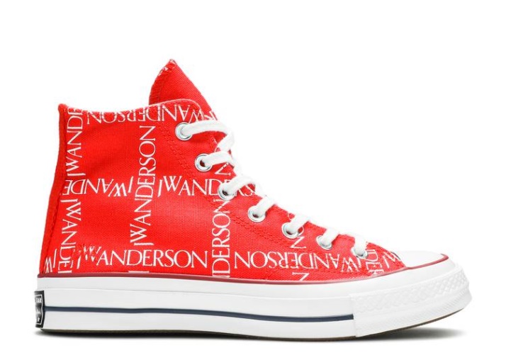 Converse Jw Top Anderson X Chuck 70 Hi - Grid Flame Escarlata/blanco