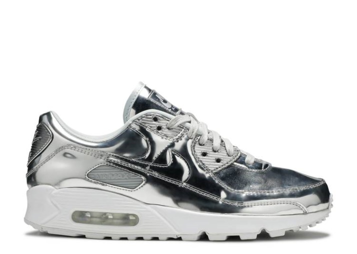 Nike Wmns Air Max 90 - Paquete Metalizado Plata Cromo/cromo/platino