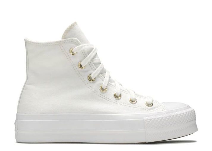 Converse Mujer Chuck Taylor All Star Plataforma Altas Blanco/dorado