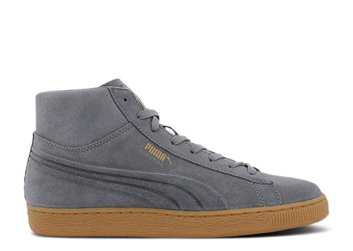 Puma Suede Mid Emboss - Gris Acero